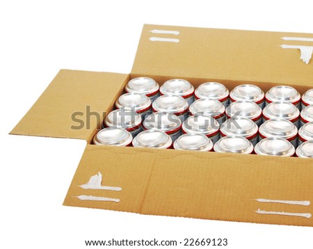checking beer cans in box