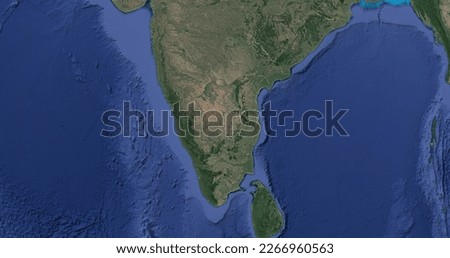 South India Satellite Map Geography World map Relief map indian subcontinent  Royalty-Free Stock Photo #2266960563
