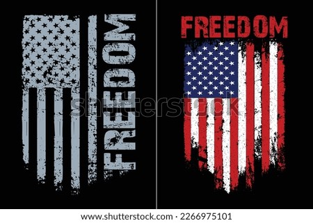 Freedom With USA Flag Design Royalty-Free Stock Photo #2266975101