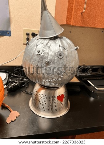 A painted pumpkin for halloween Royalty-Free Stock Photo #2267036025