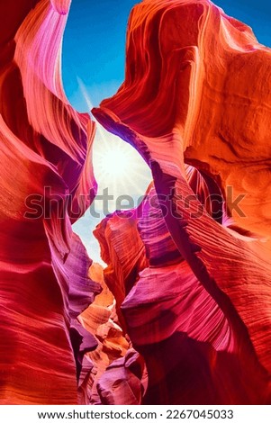 Antelope Canyon im Navajo Reservation bei Page, Arizona USA. Artwork and travel concept. Royalty-Free Stock Photo #2267045033