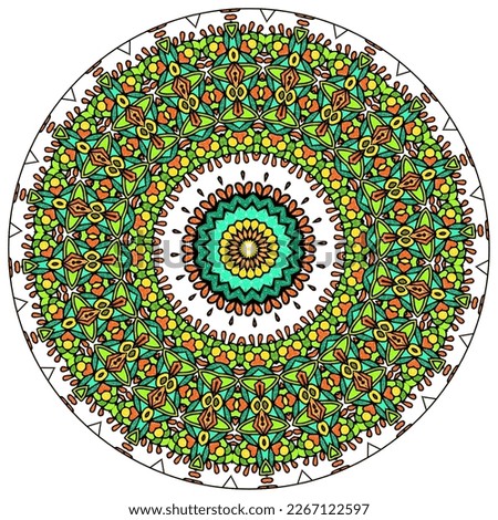 Luxury Glitter Mandala Of Beautiful Flowers Abstract Decorative Design