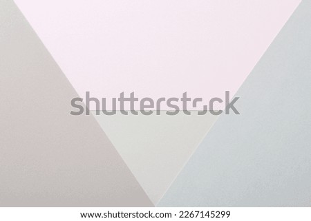 Abstract Pastel and Muted Tones Paper Texture Minimalist Background. Geometrical pale colored paper flat lay background. Minimalism, geometry and symmetry template.