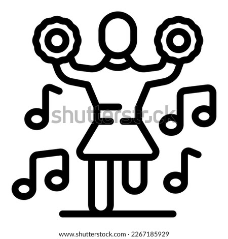 Dance student club icon outline vector. Study book. Learn group