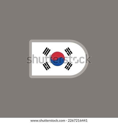 Illustration of South Korea flag Template