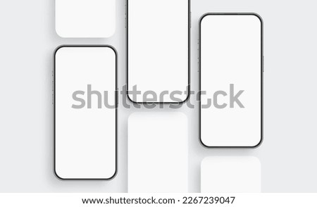 Smartphones With App Screens. Blank Mockup for Mobile App Design Concept. Vector Illustration