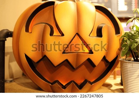 jack-o-lantern when halloween made by pumkin