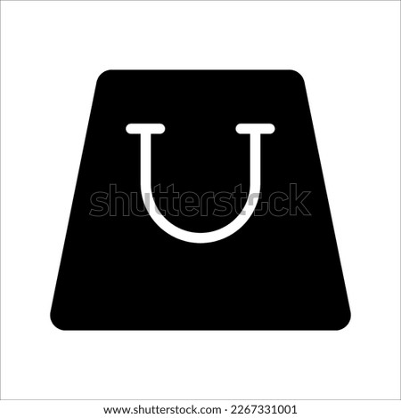 Shopping bag outline icon. linear style sign for mobile concept and web design. vector illustration on white background