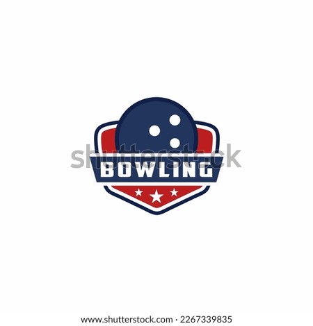 Modern Professional Isolated Sports Badge Logo - Bowling Club Association