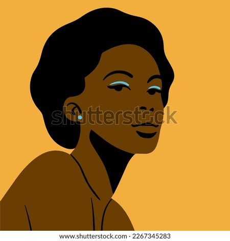 A stylized portrait of a girl. Perfect for logo, poster, avatar, t-shirt design.