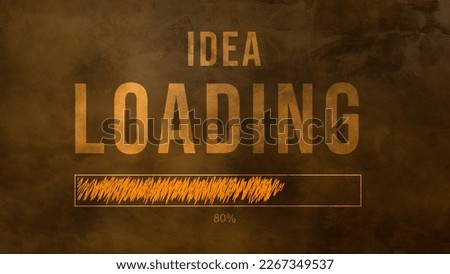 Idea loading concept with hyperspace suitable for business presentation progress bar loading success, Creative idea loading concept