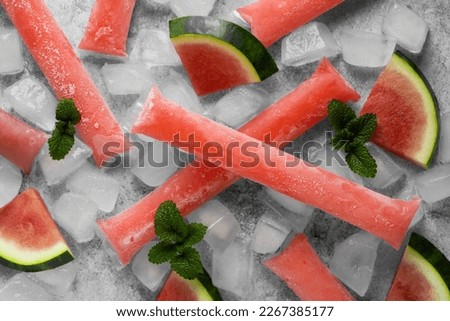 Ice popsicles, Ice Pops, Freezer pops. Brazilian Freezies. Frozen dessert. Royalty-Free Stock Photo #2267385177