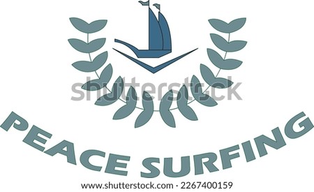 Peace Surfing Logo Vector File