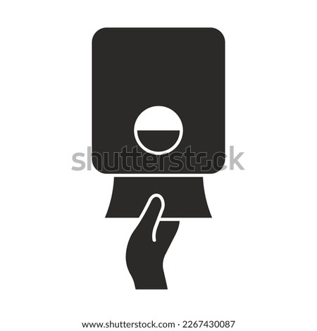Paper towel dispenser icon. Vector icon isolated on white background. Royalty-Free Stock Photo #2267430087