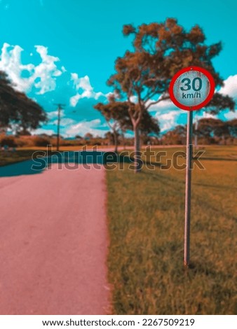 Speed Limit Sign in a Park
