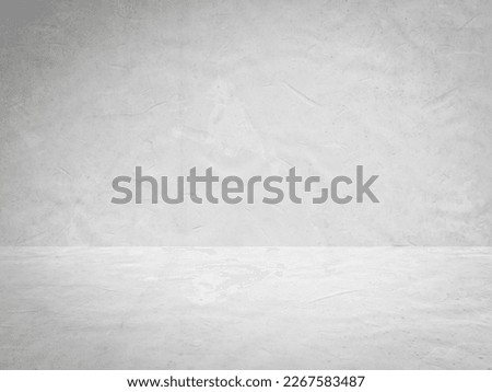 empty room with concrete wall, white background