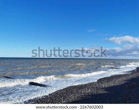 High water level at the Baltic Sea in north Germany Royalty-Free Stock Photo #2267602003