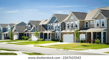 Row of Homes in the Midwest Royalty-Free Stock Photo #2267633543