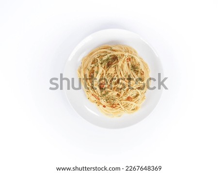 Pasta Peperoncino, close up photo Royalty-Free Stock Photo #2267648369