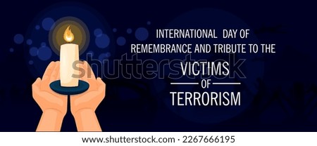 Banner for International Day of Remembrance and Tribute to Victi Royalty-Free Stock Photo #2267666195