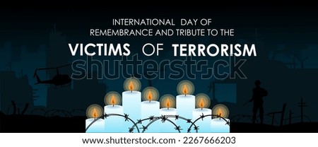 Banner for International Day of Remembrance and Tribute to Victi Royalty-Free Stock Photo #2267666203