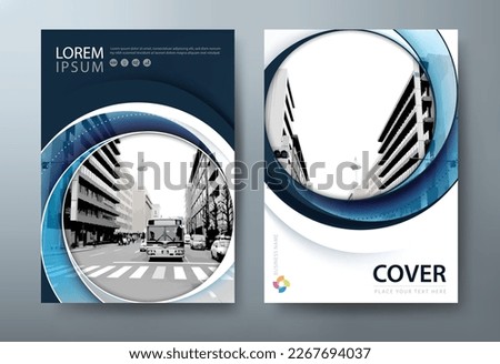 Annual report brochure flyer design template vector, Leaflet, presentation book cover templates. Royalty-Free Stock Photo #2267694037