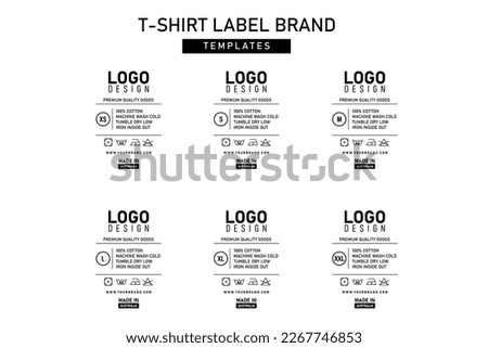 neck label tag template concept vector design