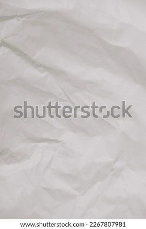 Recycled crumpled white paper texture background for design with copy space for text 