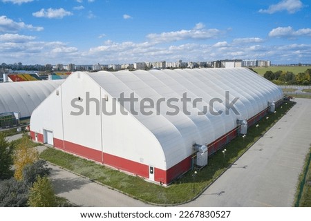 Inflatable frame air dome stadium for sports activities Royalty-Free Stock Photo #2267830527