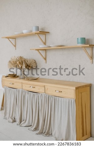 Wood kitchen in Scandinavian style 