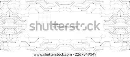 Grey white Abstract technology background, Hi-tech digital connect, Communication, High technology concept, Science background