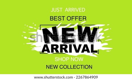 Green new arrival banner for store Royalty-Free Stock Photo #2267864909