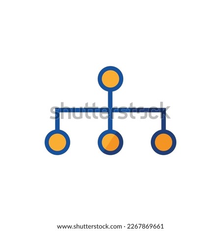 Network icon in flat style. Network vector illustration on white isolated background. Network business concept.