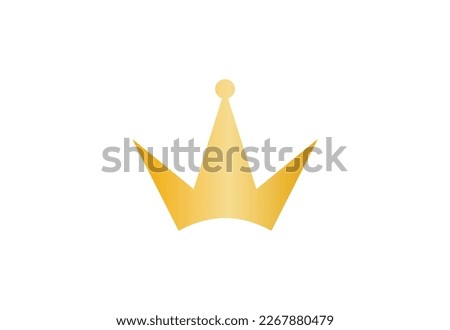 Crown icon vector on white background.