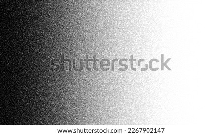 Grain noise background, vector pattern of black white dots texture or dust effect. Grain noise grunge pointillism background of grainy sand dotwork in halftone gradient Royalty-Free Stock Photo #2267902147
