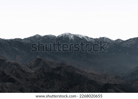 Dark and Moody, Los Angeles California San Gabriel Mountains On a Cold Winer Day 