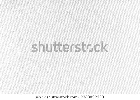 Texture of natural fabric or cloth. Fabric texture diagonal weave of natural cotton or linen textile material. White canvas background. Decorative fabric for curtain, furniture, walls, clothes Royalty-Free Stock Photo #2268039353