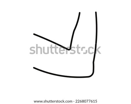 Elbow linear icon.Thin line illustration.Contour symbol.Vector isolated outline drawing.Editable stroke,Icon greeting with your elbow Simple vector Method to prevent of infection,virus,human body part