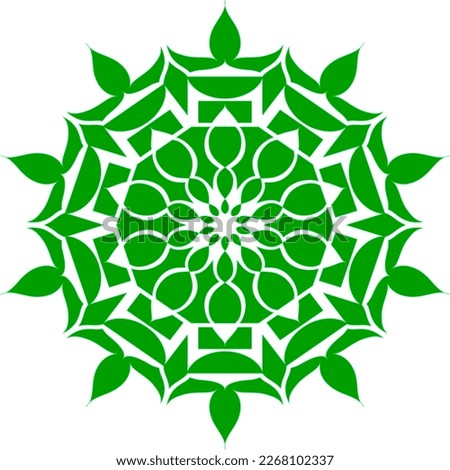 green mandala tattoo abstract art