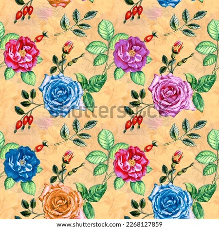 flowers ethnic seamless patterns digital textile design