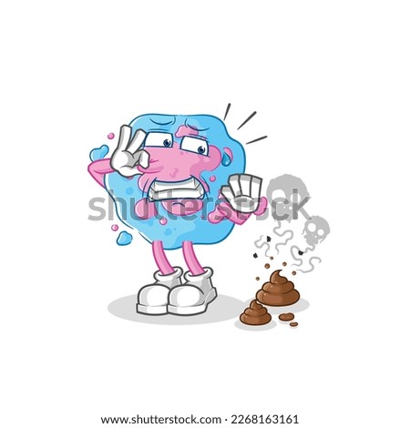 the cell with stinky waste illustration. character vector