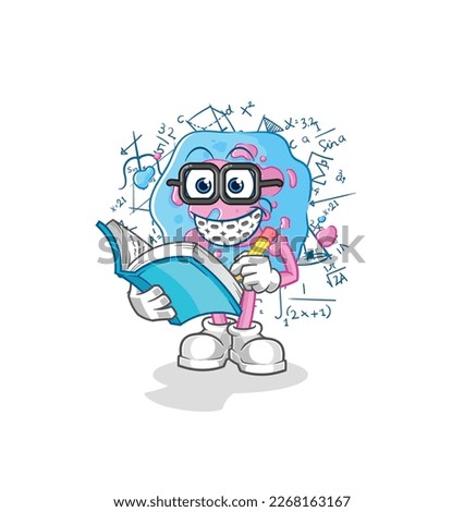 the cell geek cartoon. cartoon mascot vector