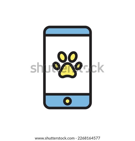 Pet Phone Icon Vector Illustrator