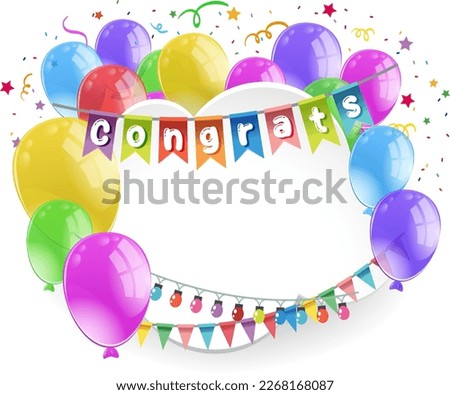 Congratulations text graphics for celebrating special occasions illustration