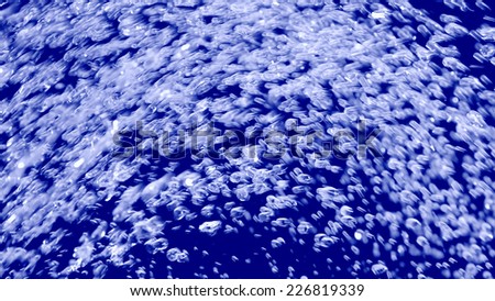 Abstract blue background of water jets