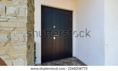 entrance doors, armored door, house Royalty-Free Stock Photo #2268208775