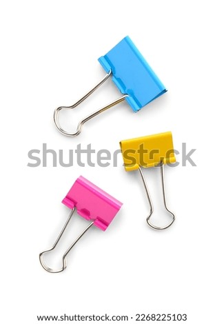 Paper clips isolated on white background Royalty-Free Stock Photo #2268225103