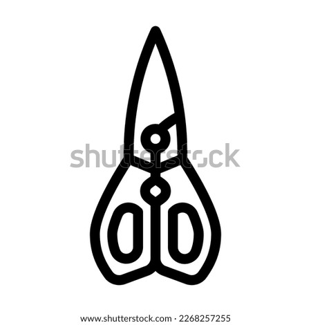 kitchen shears line icon vector. kitchen shears sign. isolated contour symbol black illustration