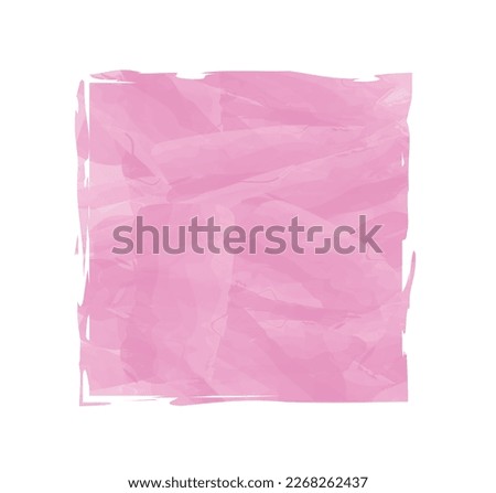 pink watercolor vector brush painted ink stamp banner frame