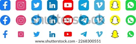 Complete Social Media Vector Pack . Very High Quality and Accurate.